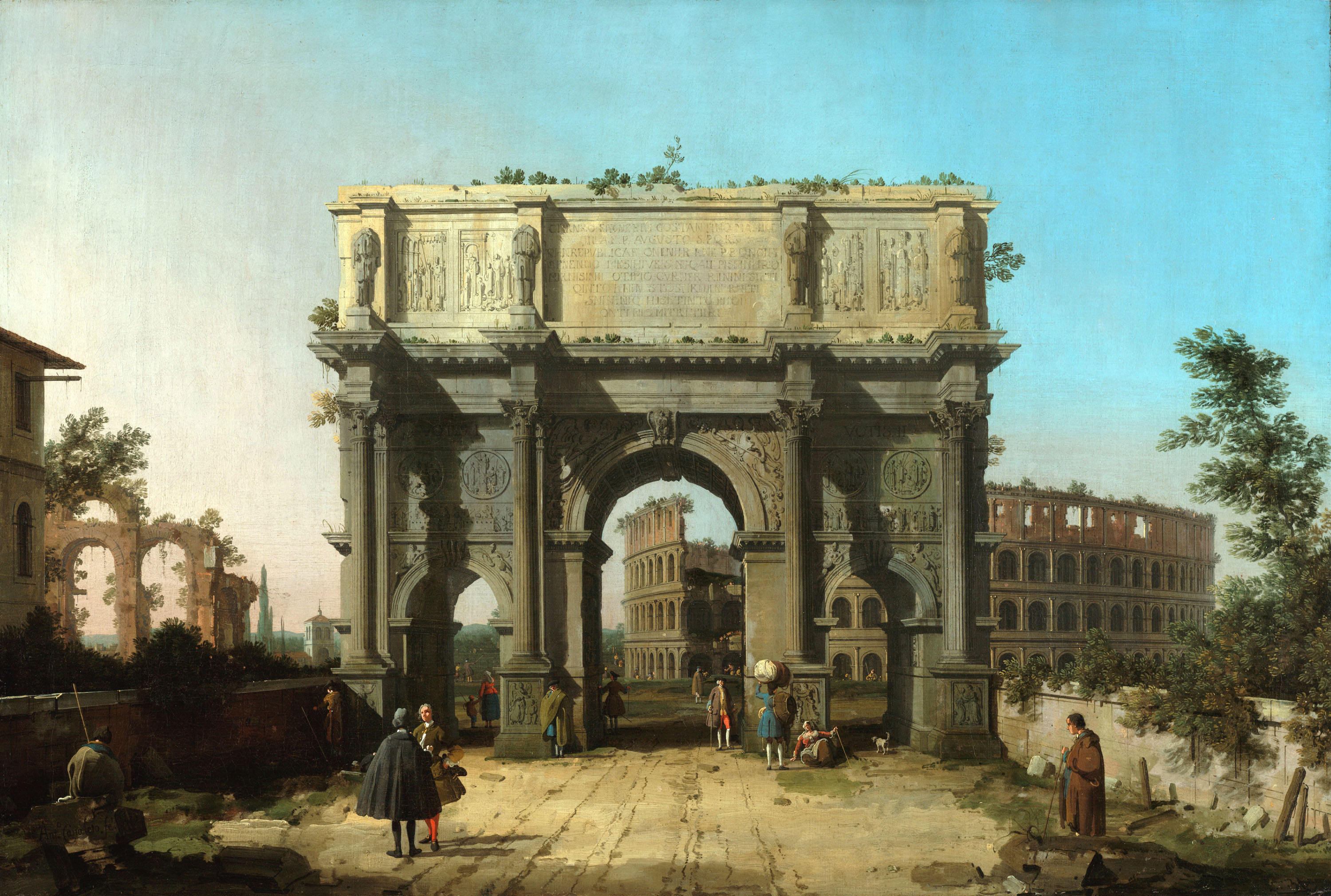 Canaletto,Arc de Constantin (1730-1768, date indéterminée)